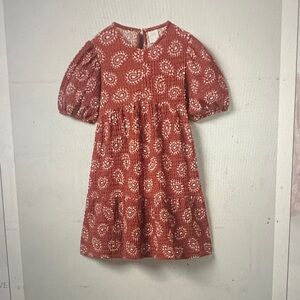 Zara Kids Red Paisley Dress